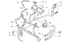 Master Motor Radyatörü Üst Hortumu Şema