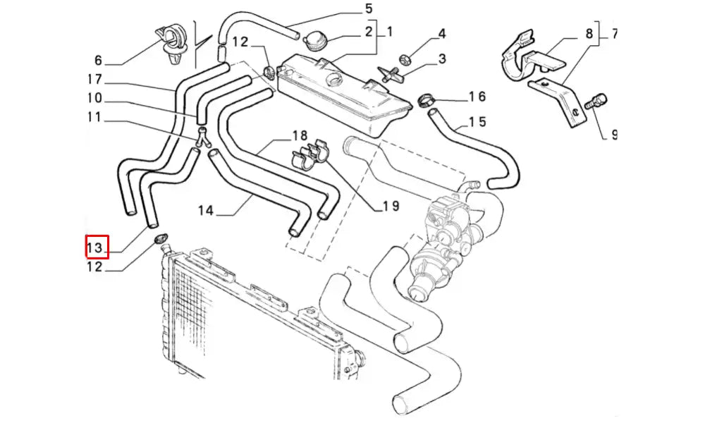 Ducato Radyatör Genleşme Depo Hortumu Şema Ducato Radyatör Genleşme Depo Hortumu Şema