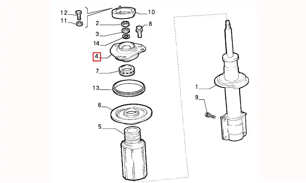Ducato Amortisör Takozu Şema