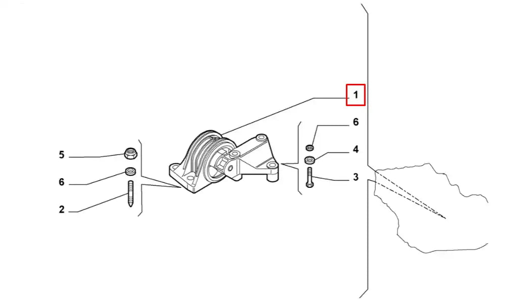 Ducato Motor Arka Bağlantı Takozu Şema Ducato Motor Arka Bağlantı Takozu Şema