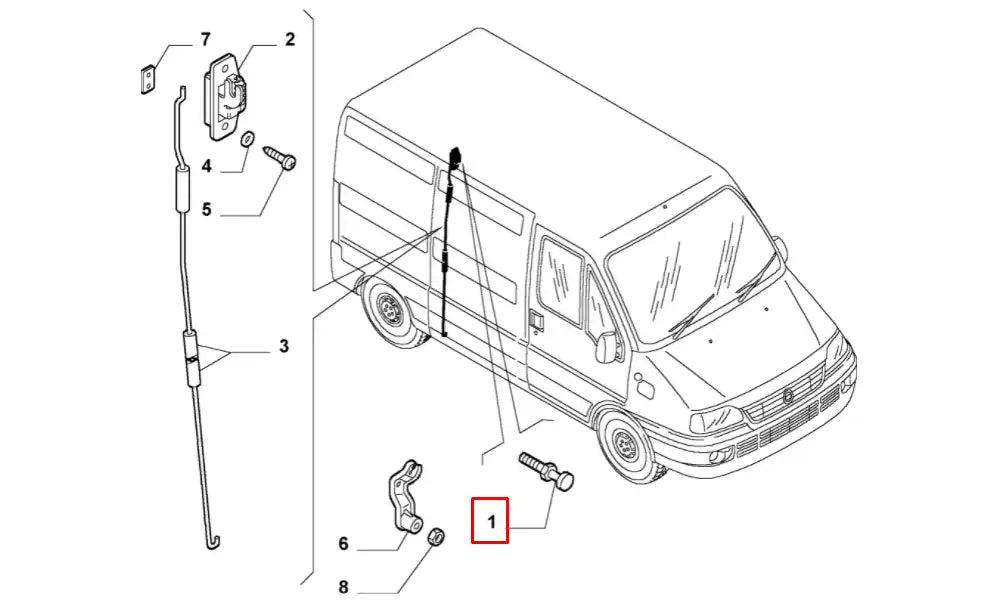 Ducato Kapı Kilit Karşılık Pimi Şema Ducato Kapı Kilit Karşılık Pimi Şema