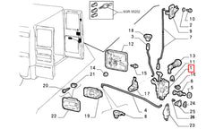 Ducato Bagaj Kilit Mekanizması Şema