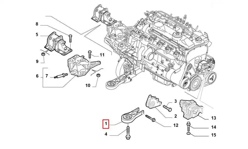 Ducato Motor Arka Bağlantı Takozu Şema Ducato Motor Arka Bağlantı Takozu Şema