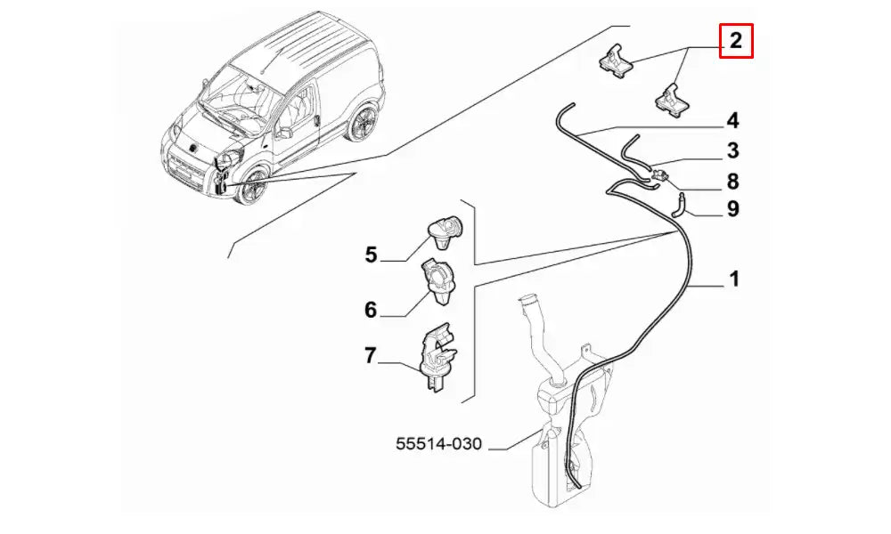 Grande Punto Cam Yıkama Memesi Şema Grande Punto Cam Yıkama Memesi Şema