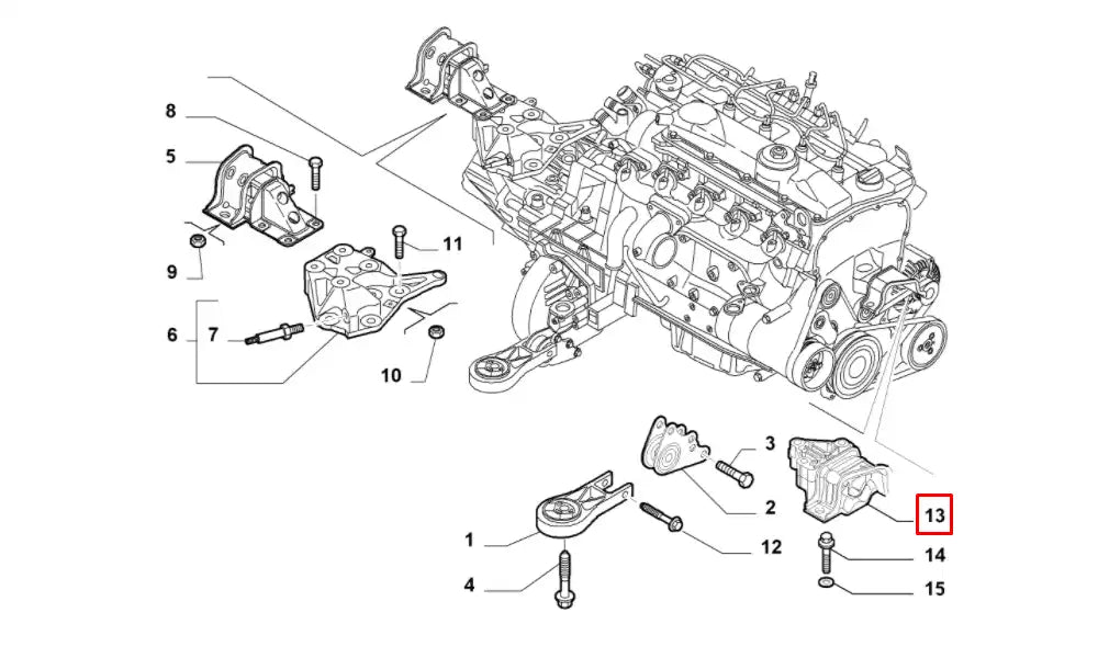 Ducato Motor Ön Bağlantı Takozu Şema Ducato Motor Ön Bağlantı Takozu Şema