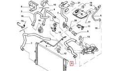 Scudo Motor Radyatörü Üst Hortumu Şema