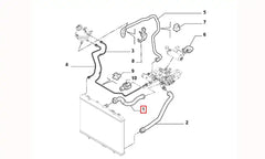 Scudo Motor Radyatörü Üst Hortumu Şema