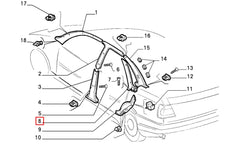 Tempra Cam Direği İç Kaplaması Şema
