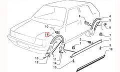 Uno Çamurluk Ağzı Kaplama Plastiği Şema