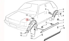 Uno Çamurluk Ağzı Kaplama Plastiği Şema