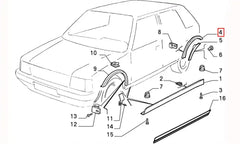 Uno Çamurluk Ağzı Kaplama Plastiği Şema