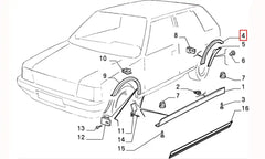Uno Çamurluk Ağzı Kaplama Plastiği Şema