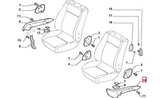 Palio Koltuk Yan Plastik Kaplaması Şema