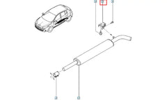 Megane Egzoz Askı Ve Montaj Lastik Takozu Şema