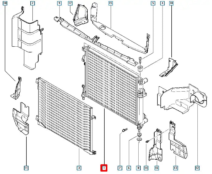 Trafic Motor Su Radyatörü Şema Trafic Motor Su Radyatörü Şema