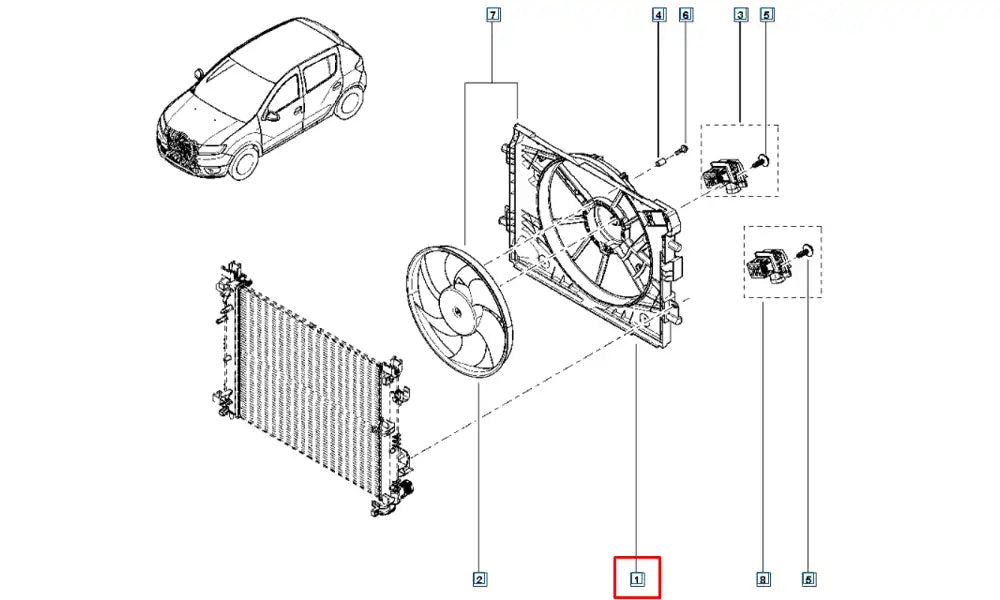 Sandero Fan Davlumbazı Şema