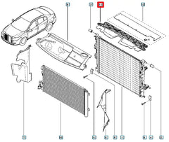 Fluence Motor Ön Paneli Üst Kaplama Plastiği Şema