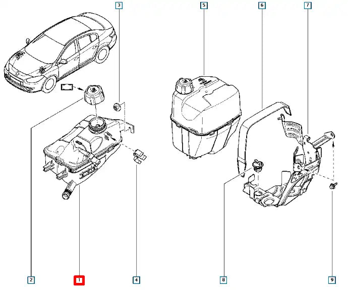 Fluence Radyatör Su Deposu Şema Fluence Radyatör Su Deposu Şema