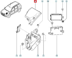 Duster Sigorta Kutusu Kapağı Şema