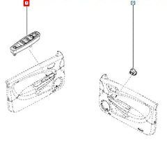 Megane Cam Ve Ayna Kumanda Butonu Şema