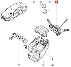 Megane Far Sinyal Silecek Kumanda Grubu Şema