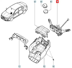 Megane Far Sinyal Silecek Kumanda Grubu Şema