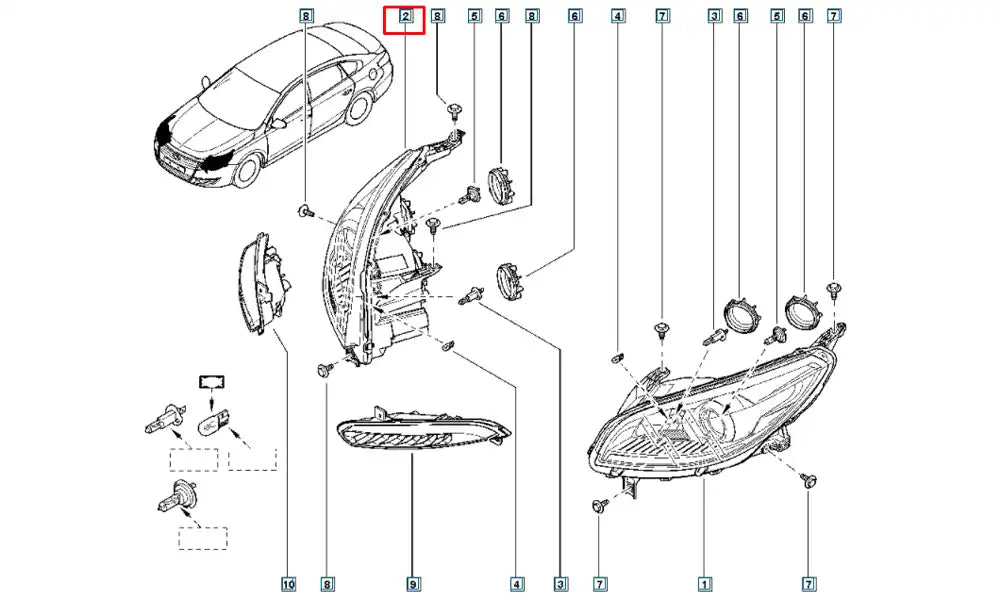 Duster Ön Far Komple Şema