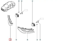 Sandero Sis Farı Çerçevesi Şema