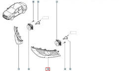 Sandero Sis Farı Çerçevesi Şema