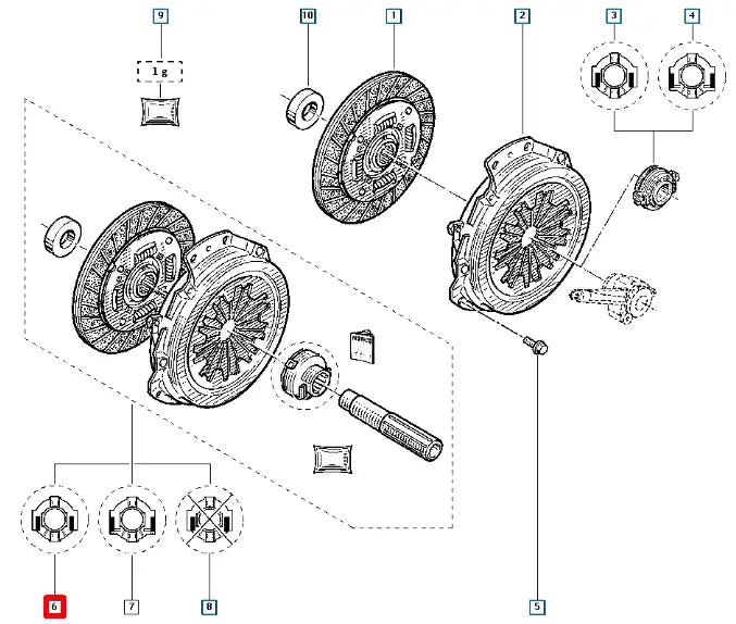 Sandero Debriyaj Seti ( Baskı, Balata, Bilya ) Şema Sandero Debriyaj Seti ( Baskı, Balata, Bilya ) Şema