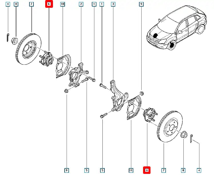 Koleos Tekerlek Poryası Şema Koleos Tekerlek Poryası Şema