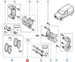 Megane Fren Kaliper Balata Yayı Şema