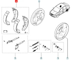 Laguna Arka Fren Balatası Şema