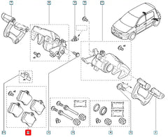 Megane Arka Fren Balatası Şema