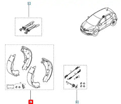 Duster Arka Fren Balatası Şema