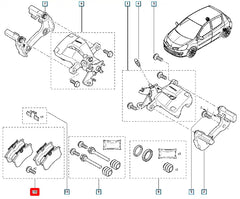 Clio Arka Fren Balatası Şema