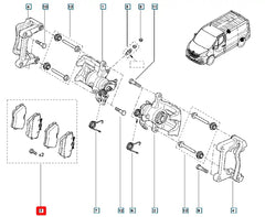Trafic Arka Fren Balatası Şema