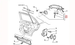 Marea Kapı Dış Açma Kolu Şema