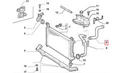 Stilo Motor Radyatörü Üst Hortumu Şema