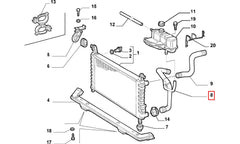Palio Motor Radyatörü Alt Hortumu Şema
