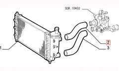 Marea Motor Radyatörü Üst Hortumu Şema