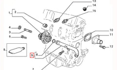 Siena Motor Blok Su Giriş Borusu Şema
