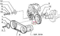 Marea Alternatör Kayışı Gergi Bilyası Şema