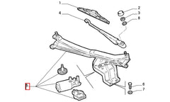 Palio Cam Silecek Motoru Şema