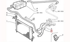 Marea Motor Radyatörü Alt Hortumu Şema