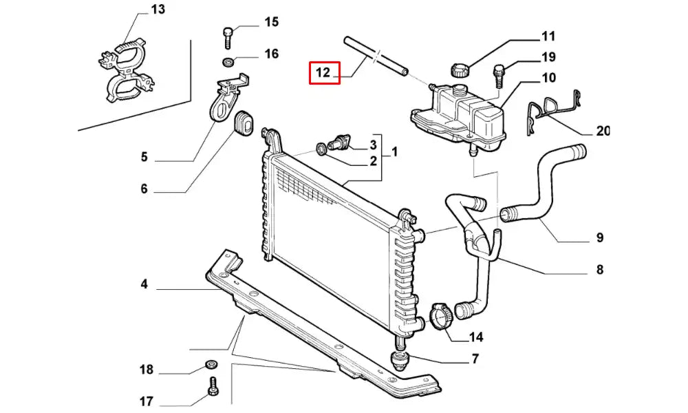 Siena Radyatör Genleşme Depo Hortumu Şema Siena Radyatör Genleşme Depo Hortumu Şema