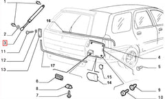 Palio Bagaj Amortisörü Şema