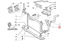 Siena Motor Radyatörü Alt Hortumu Şema