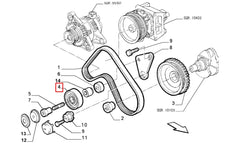 Stilo Alternatör Kayışı Gergi Bilyası Şema