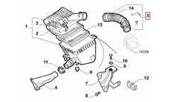 Palio Hava Filtre Kutusu Hortumu Şema